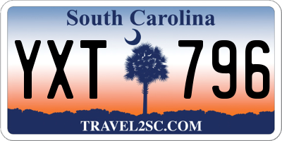 SC license plate YXT796