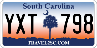 SC license plate YXT798