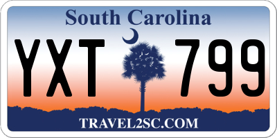 SC license plate YXT799