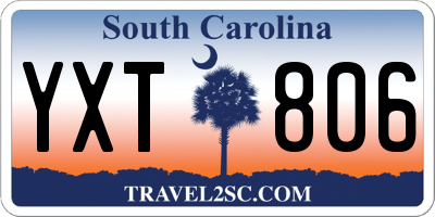SC license plate YXT806