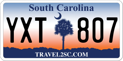SC license plate YXT807