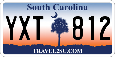 SC license plate YXT812