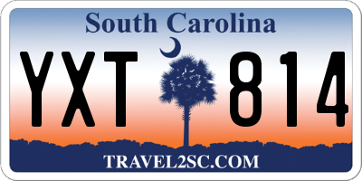 SC license plate YXT814