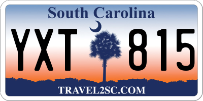 SC license plate YXT815