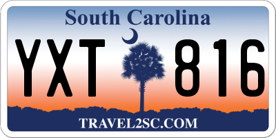 SC license plate YXT816