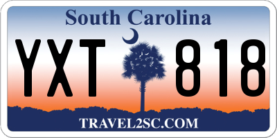 SC license plate YXT818
