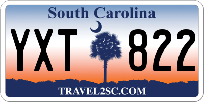 SC license plate YXT822