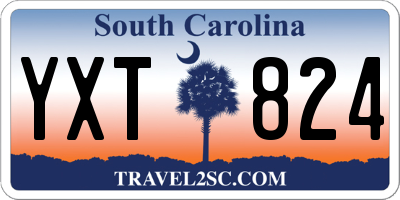 SC license plate YXT824