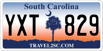 SC license plate YXT829