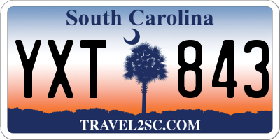 SC license plate YXT843