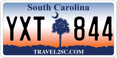 SC license plate YXT844