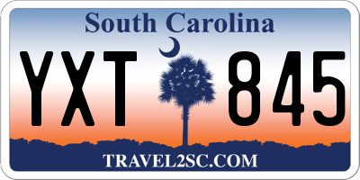 SC license plate YXT845