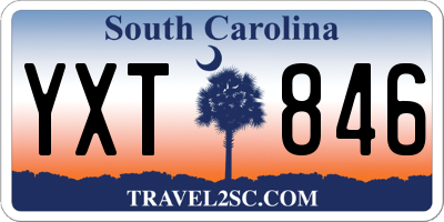 SC license plate YXT846