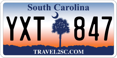 SC license plate YXT847