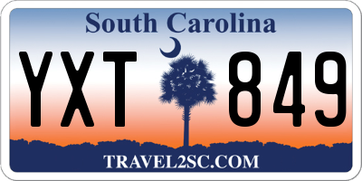 SC license plate YXT849