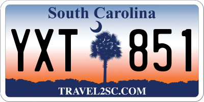 SC license plate YXT851