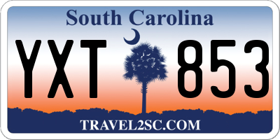 SC license plate YXT853