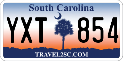 SC license plate YXT854