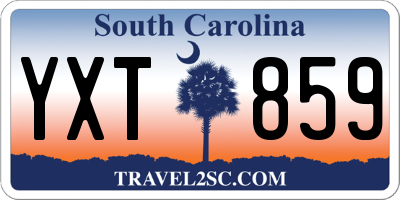 SC license plate YXT859