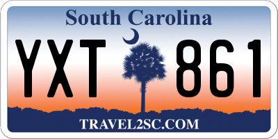 SC license plate YXT861