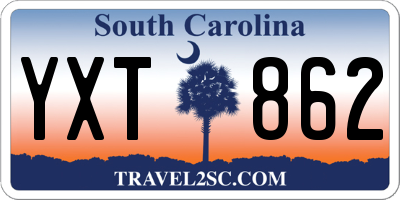SC license plate YXT862