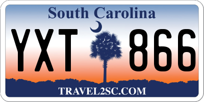 SC license plate YXT866
