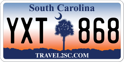 SC license plate YXT868