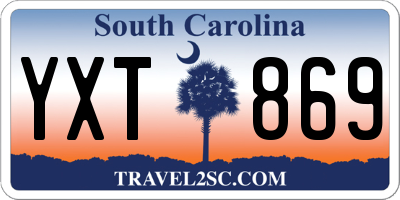 SC license plate YXT869
