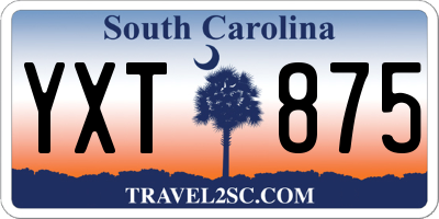 SC license plate YXT875