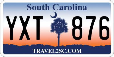 SC license plate YXT876
