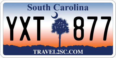 SC license plate YXT877