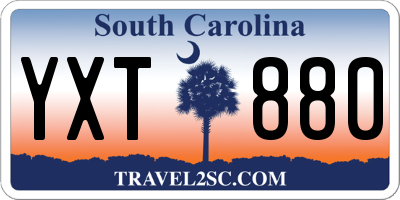 SC license plate YXT880