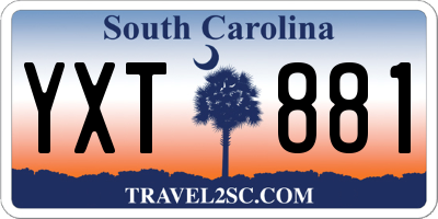 SC license plate YXT881