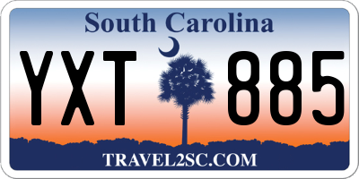 SC license plate YXT885