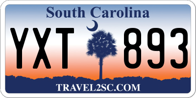 SC license plate YXT893