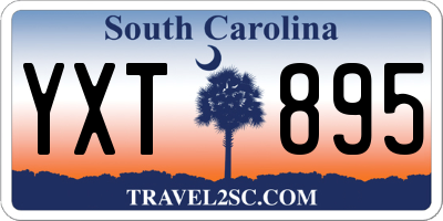 SC license plate YXT895