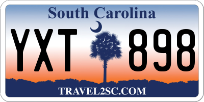 SC license plate YXT898