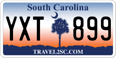 SC license plate YXT899