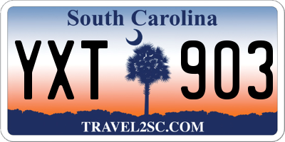 SC license plate YXT903