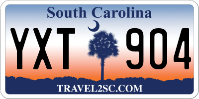 SC license plate YXT904