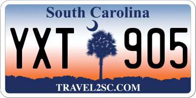 SC license plate YXT905