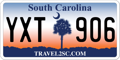 SC license plate YXT906