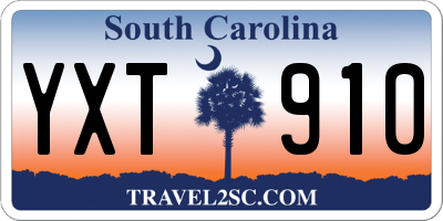 SC license plate YXT910