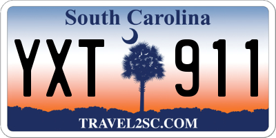 SC license plate YXT911