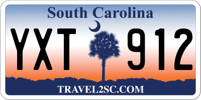 SC license plate YXT912