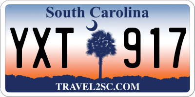 SC license plate YXT917