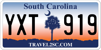 SC license plate YXT919
