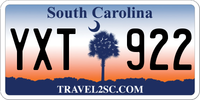 SC license plate YXT922