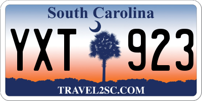 SC license plate YXT923