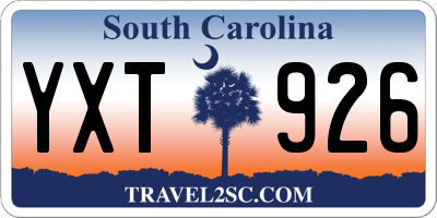 SC license plate YXT926